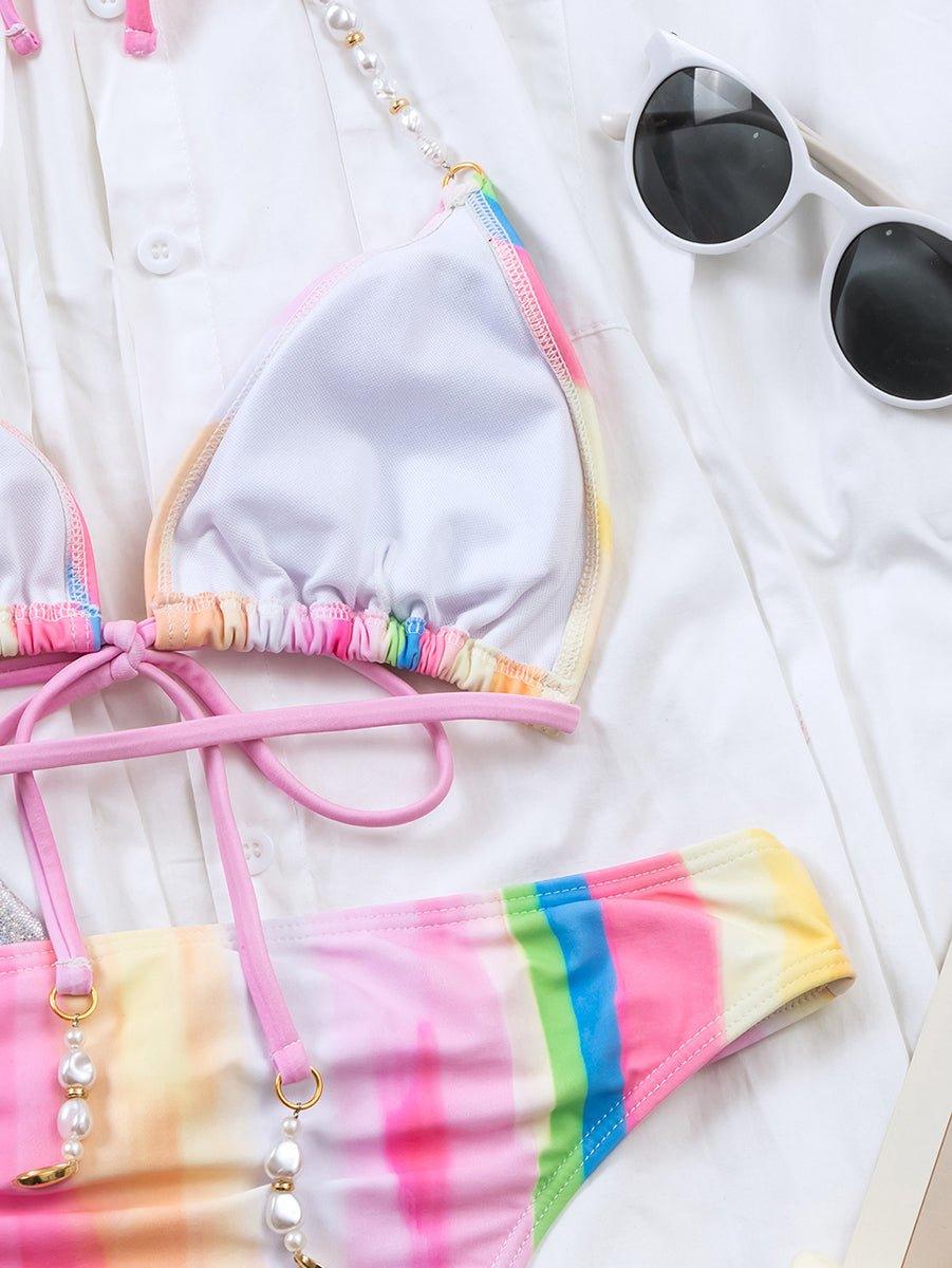 Women's Seashell Pattern Bikini Set - Designer Beach Swimwear for Pool & Beach - GFIT SPORTS