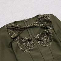 Women's Sequined Mini Bandage Dress Long Sleeve Round Neck - GFIT SPORTS - GFIT SPORTS