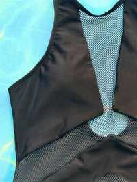 Women's Sexy Black Lace One-Piece Swimsuit - GFIT Bikini Swimwear - GFIT SPORTS