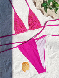 Women's Sexy Brown Grid Bikini Set with Cover Up - GFIT Swimwear - GFIT SPORTS