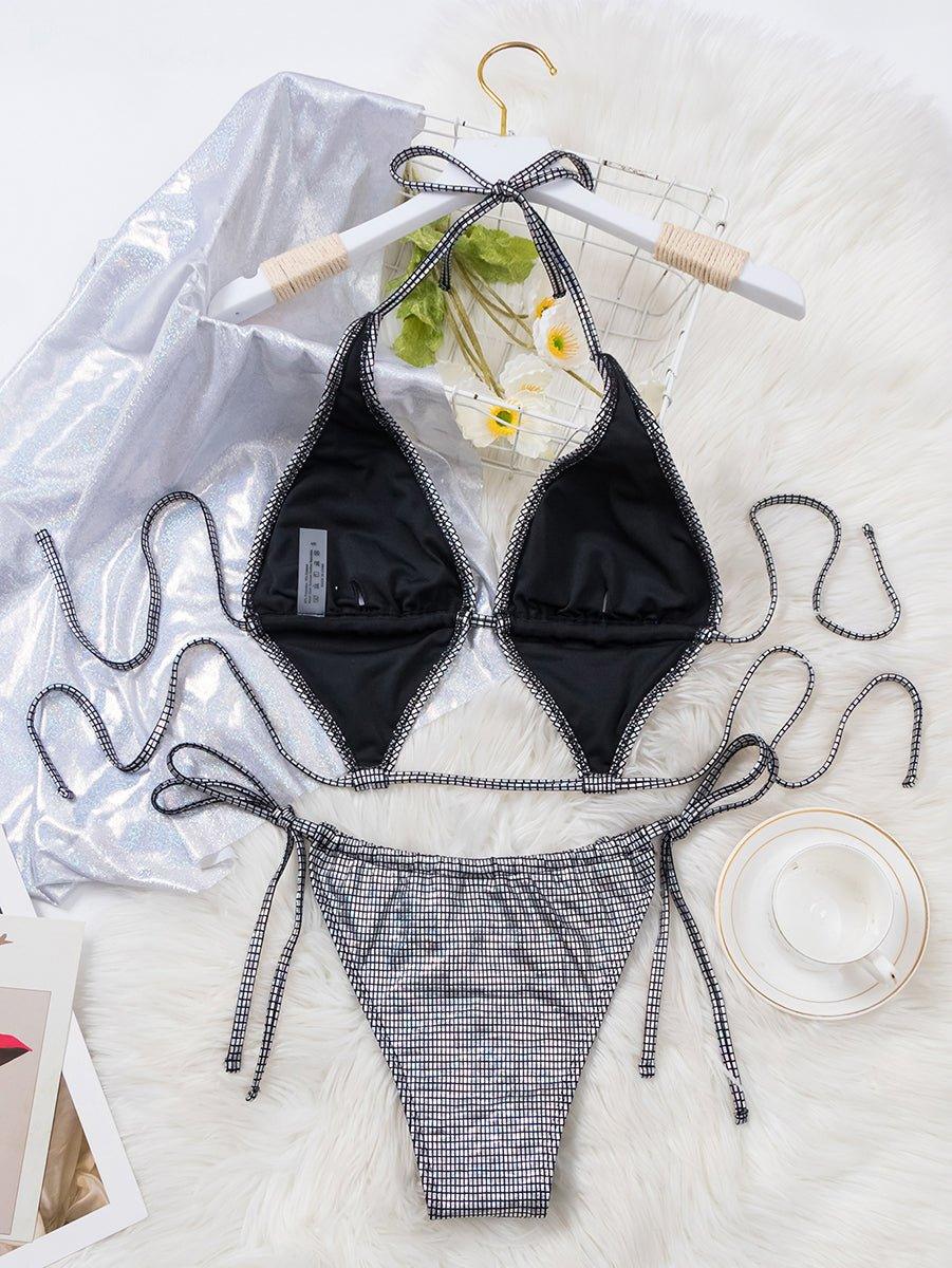 Women's Sexy Halter String Bikini Set - Plunge Swimwear for Beach & Pool - GFIT SPORTS
