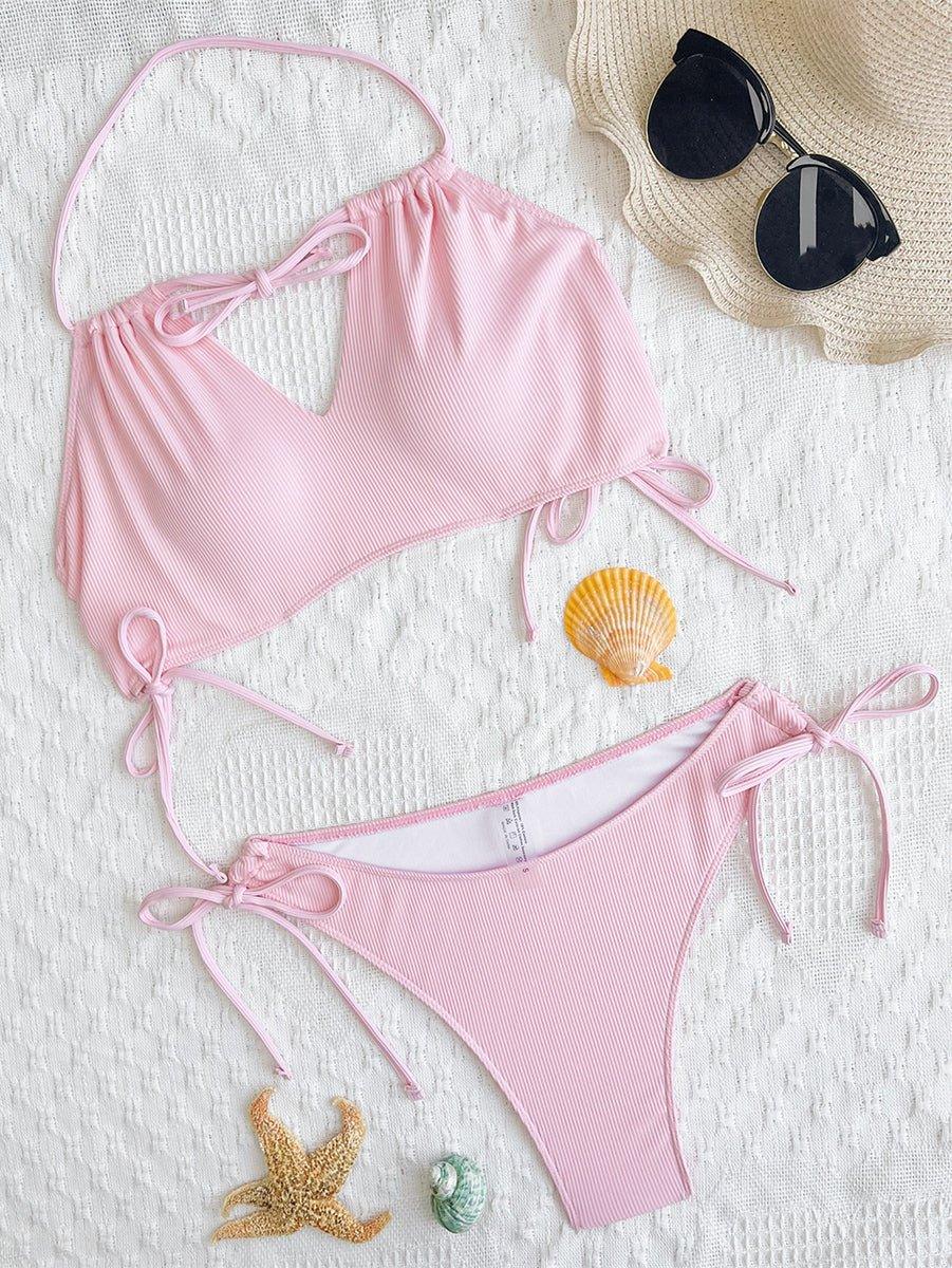Women's Sexy Pink Bikini Set - GFIT Swimwear with Cover Up - GFIT SPORTS