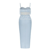 Women's Strappy Sleeveless Tassel Maxi Bandage Dress - Casual Summer Style - GFIT SPORTS