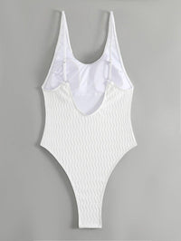 Women's White One-Piece Swimsuit - GFIT SPORTS | Sexy Beachwear Poolside Swimwear - GFIT SPORTS
