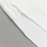 Women's White Strappy Sleeveless Hollow-Out Maxi Bandage Dress - GFIT - GFIT SPORTS