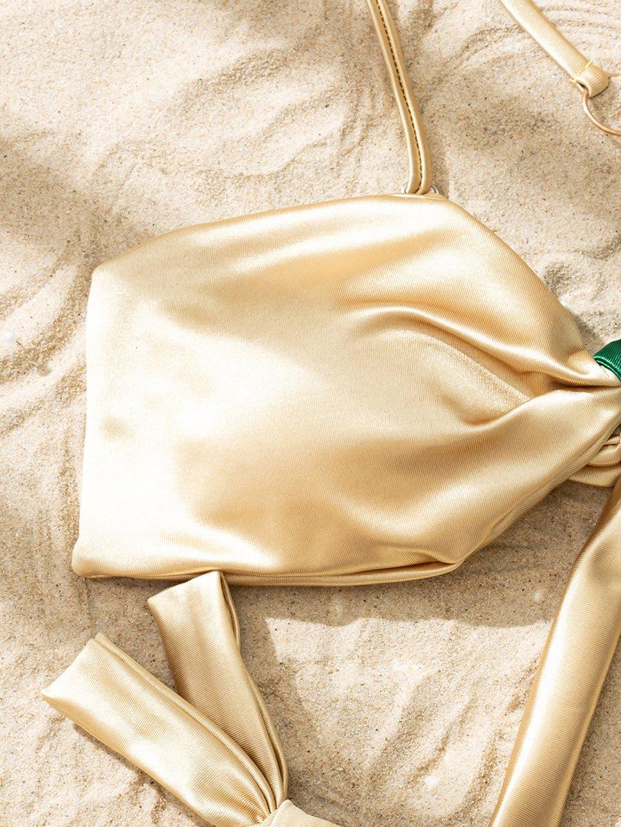 Women's Yellow-Green Stitching Bikini Set - Sexy Swimwear | GFIT SPORTS - GFIT SPORTS
