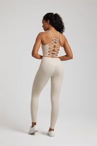 Women's Yoga Set - GFIT 2.0 Spaghetti Strap Vest & High-Waist Leggings - GFIT SPORTS